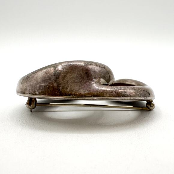 Zina of Beverly Hills Sterling Silver Brooch Biomorphic Modernist Circle Pin 925 - Picture 7 of 13